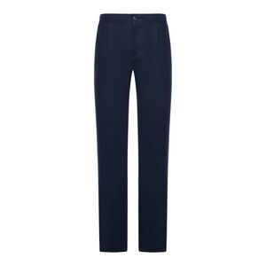 Kiton Men Straight Fit Linen Trousers With Elastic Waist